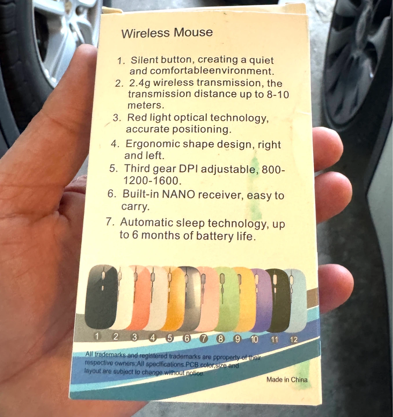 Wireless Mouse with USB Charging Cable - photo 2