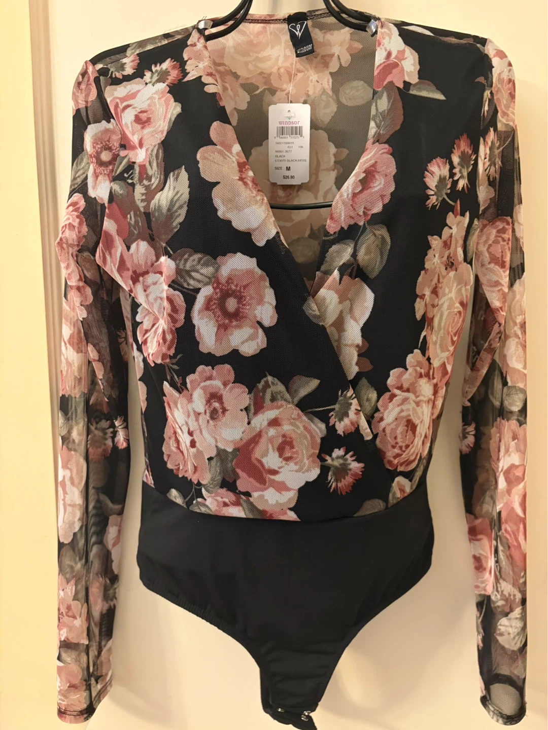 Windsor Sheer Floral Bodysuit long sleeve - photo 3