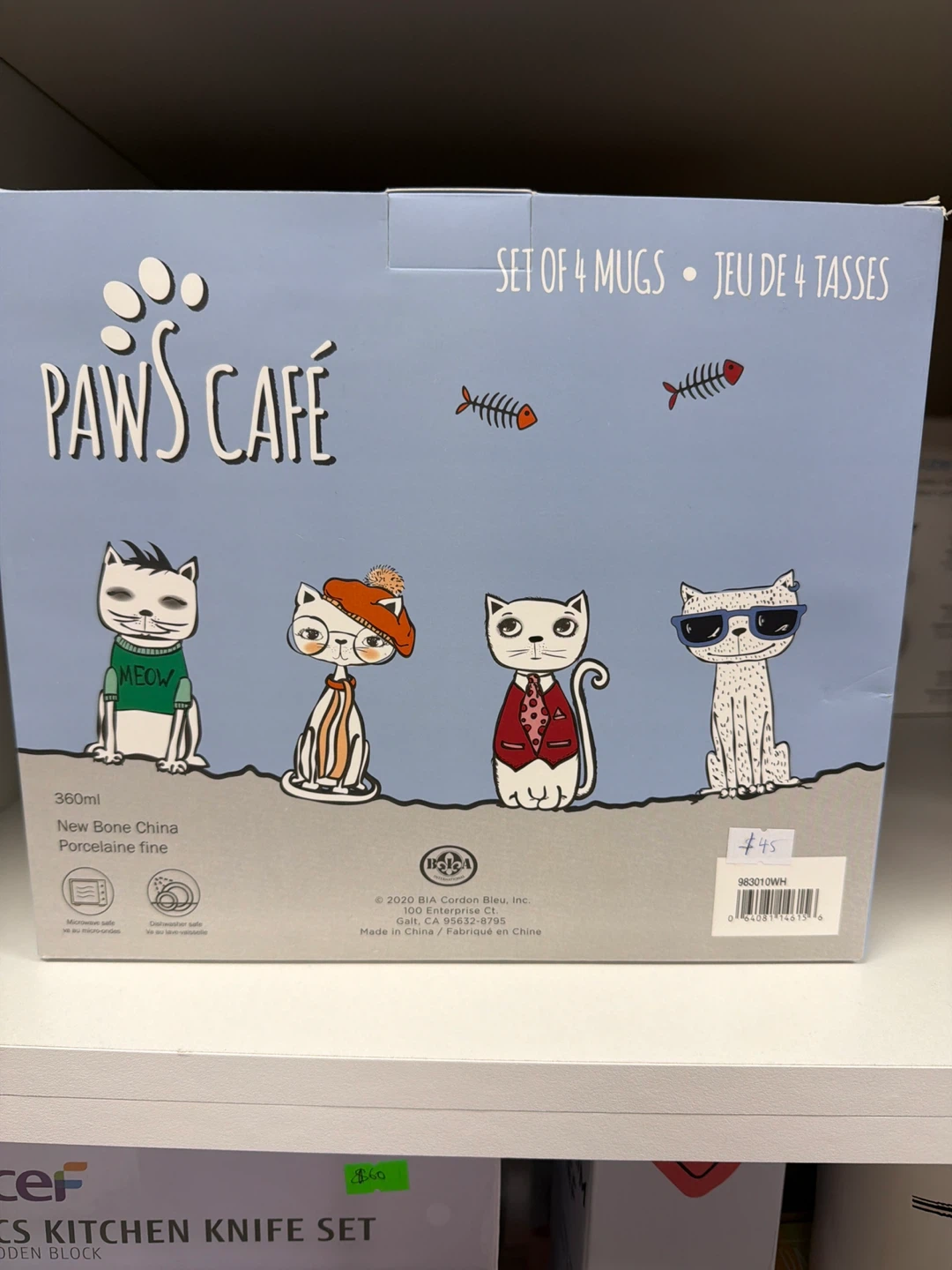 BIA Cordon Bleu Paws Cafe Set of 4 Mugs - photo 2