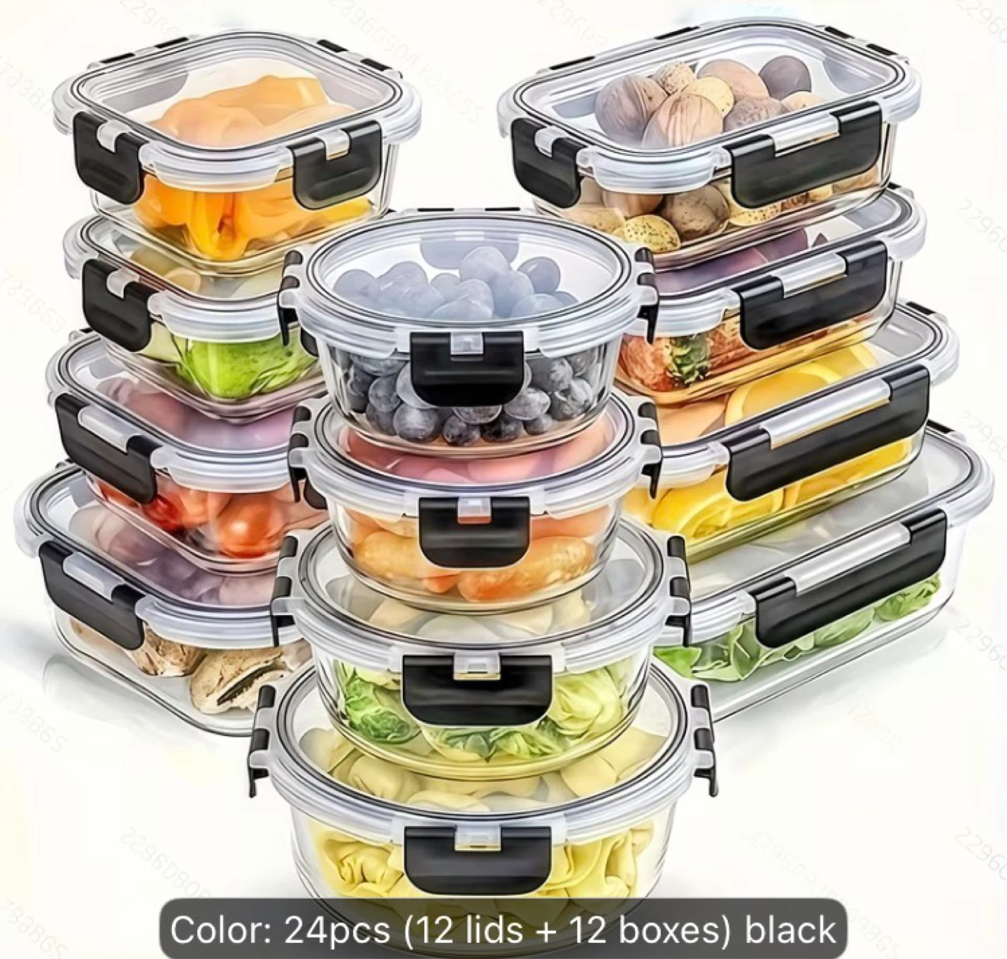 brand new 12pack airtight food strong containers set
