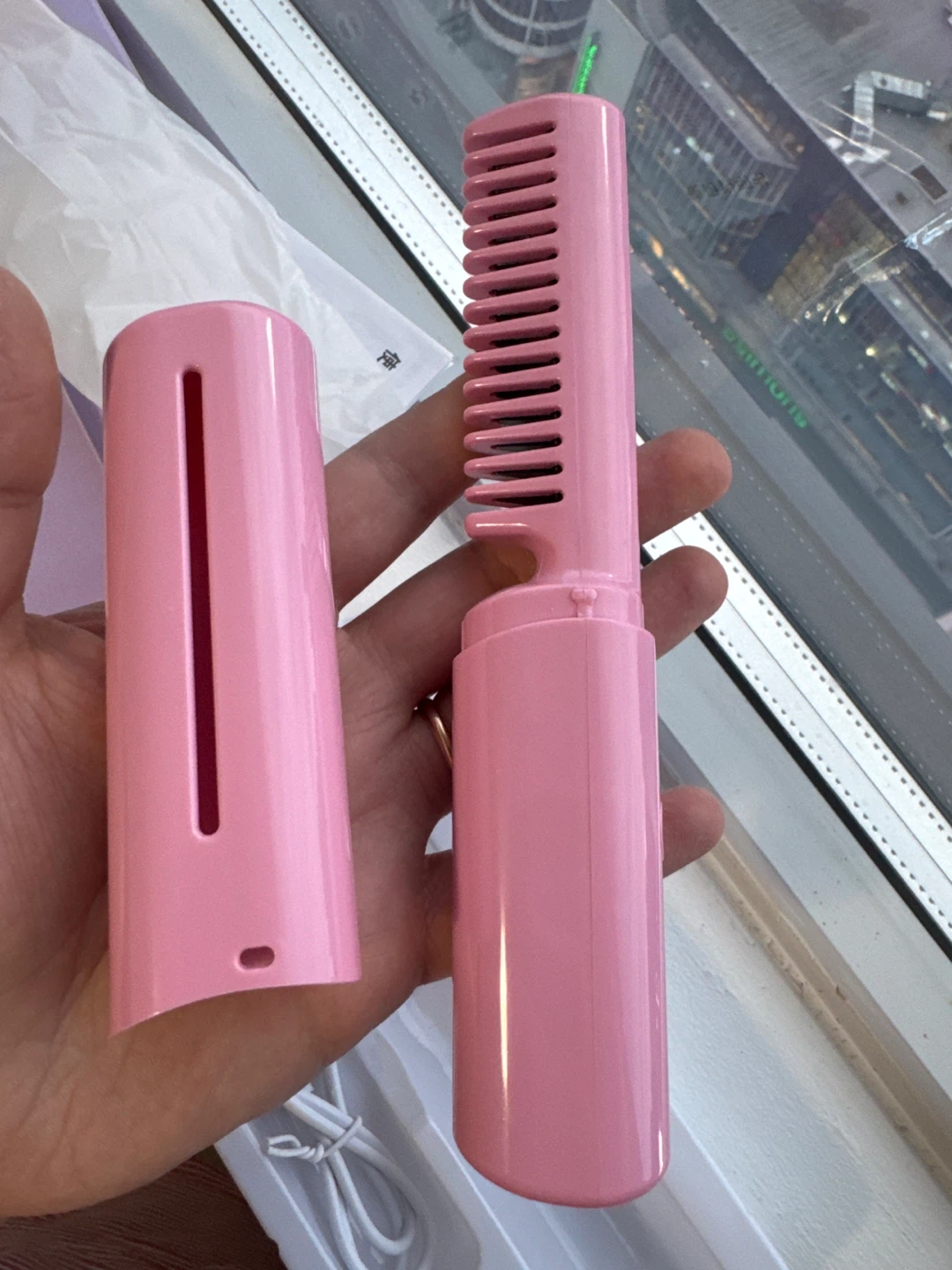 Pink Mobile Heat Comb Hair Straightener - photo 3