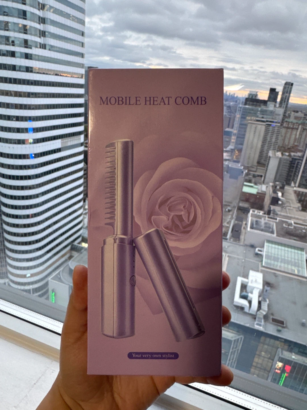 Pink Mobile Heat Comb Hair Straightener