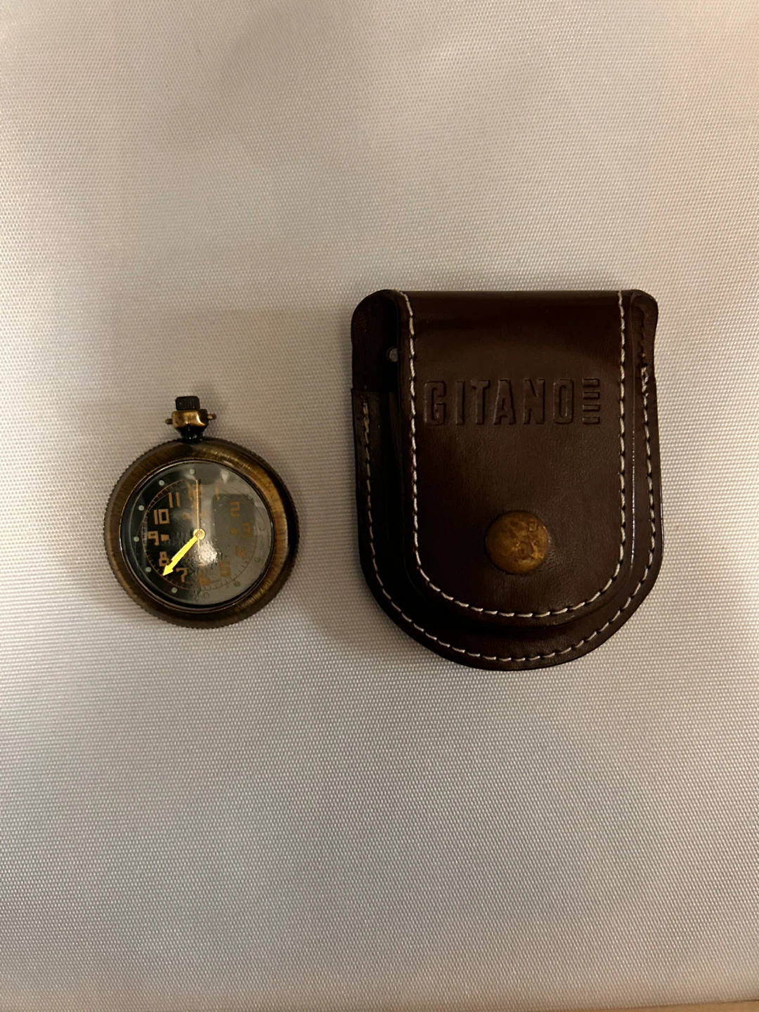 Gitano Pocket Watch with Leather Pouch