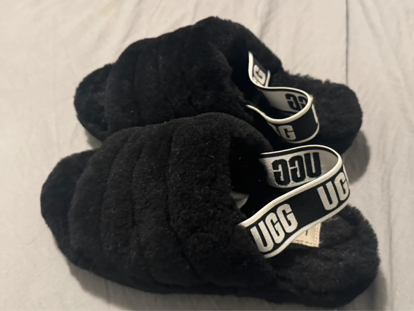 UGG Fluff Yeah Slide Slippers Black Women's