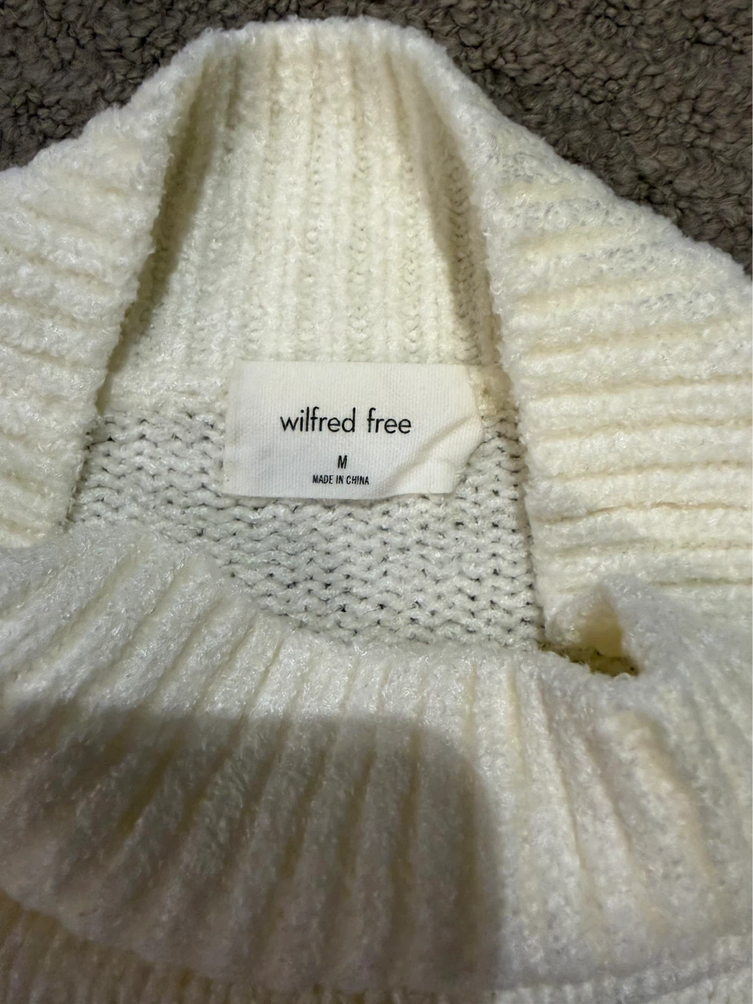 Wilfred Free Cream Mock Neck Sweater Size M - photo 2