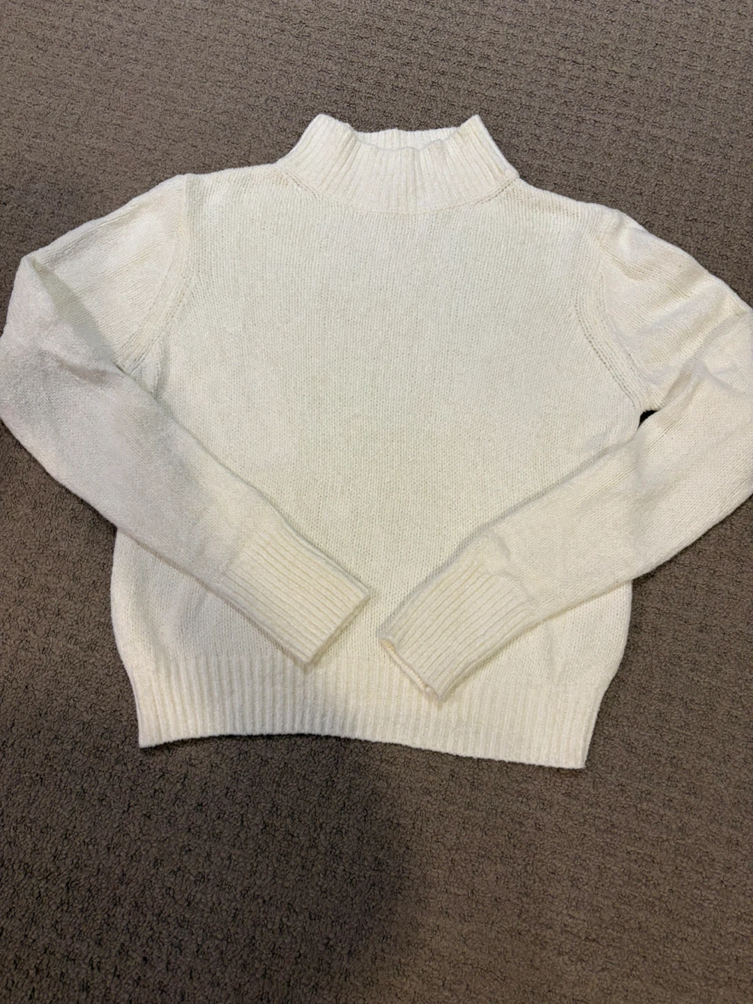 Wilfred Free Cream Mock Neck Sweater Size M