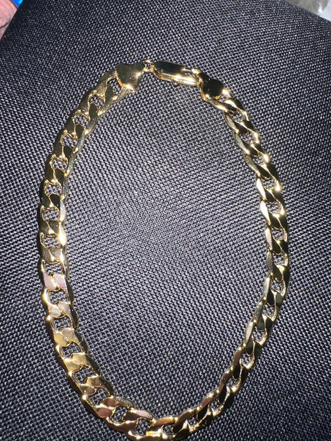 Gold laminated Curb Chain Bracelet