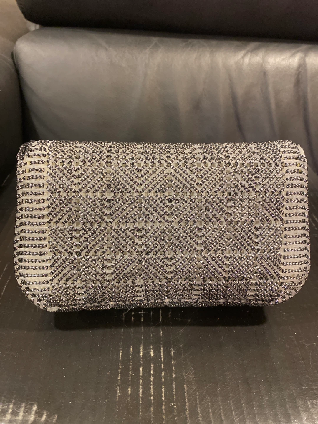 Black & Silver Clutch Handbag - photo 3