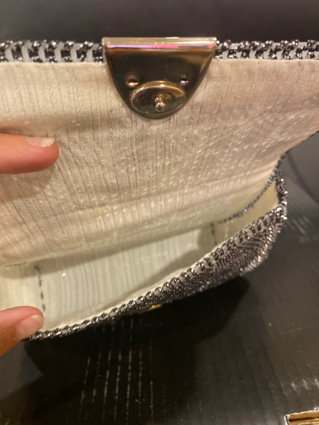 Black & Silver Clutch Handbag - photo 2