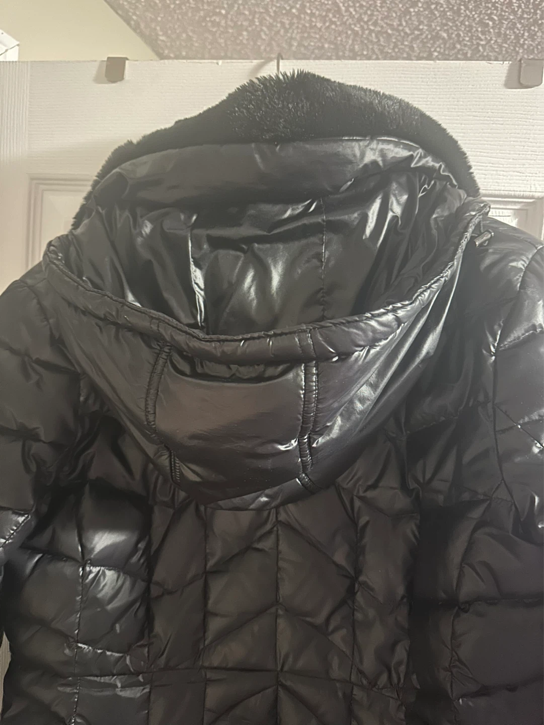 Michael Kors Black Puffer Coat with Fur Trim - photo 3