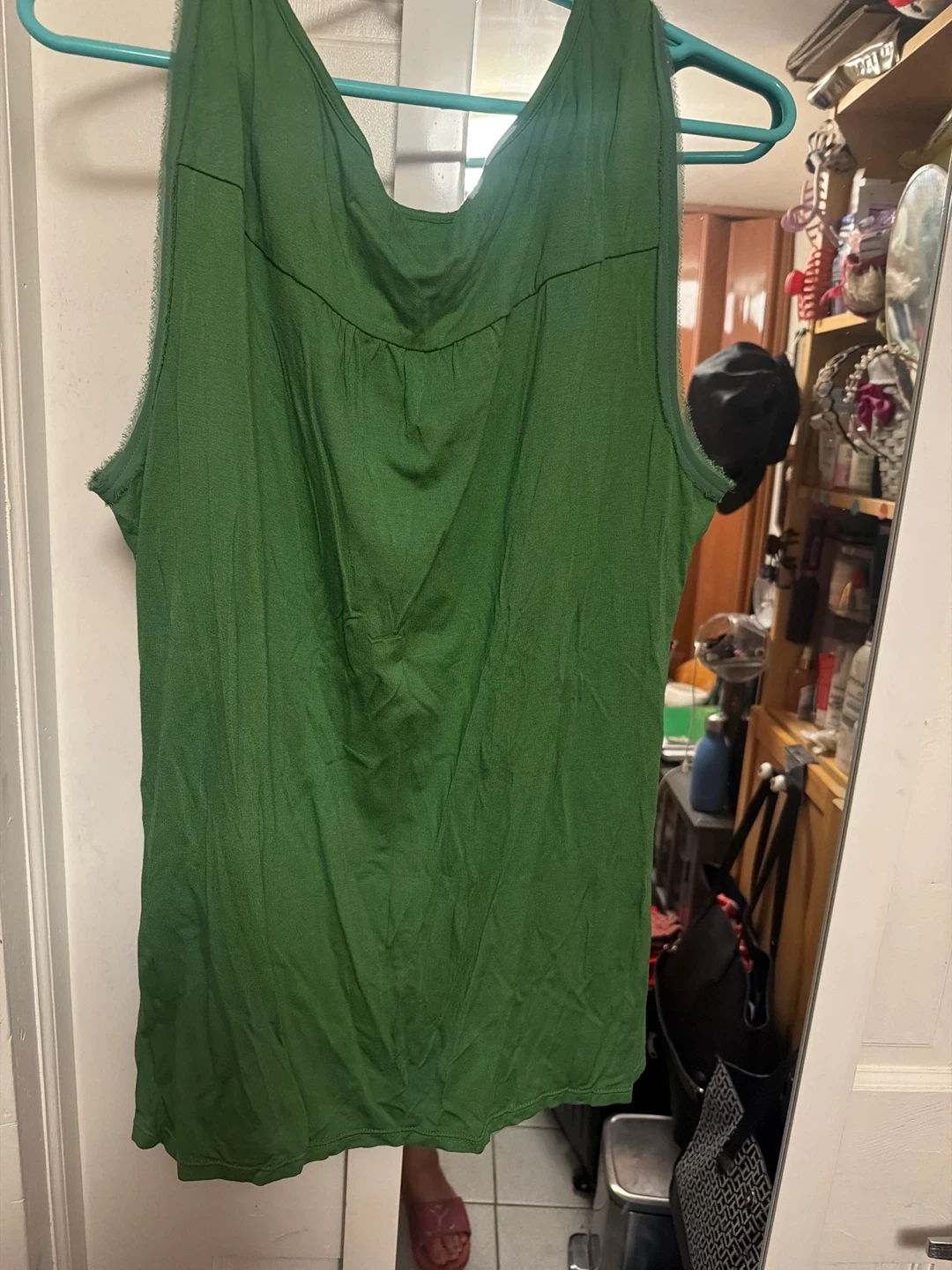 Alfani Green Ruffle Tank Top XL - photo 2