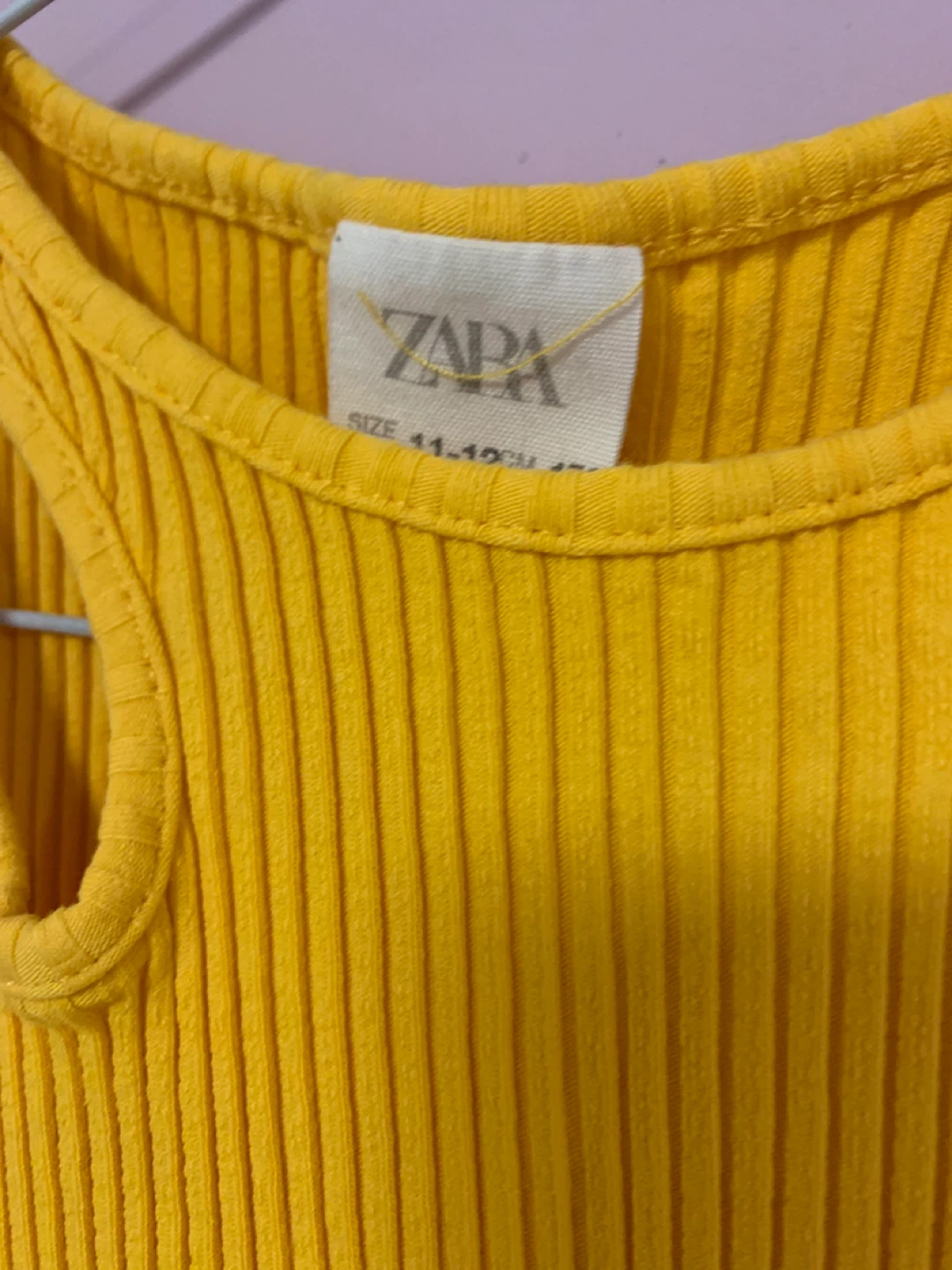 Zara Yellow Ribbed Tank Dress Girls - photo 2
