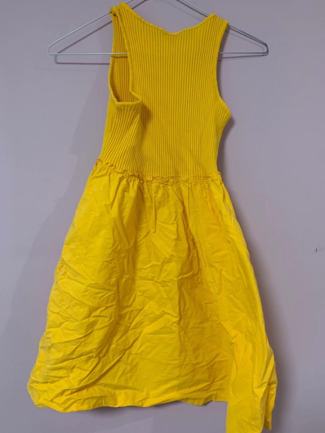 Zara Yellow Ribbed Tank Dress Girls