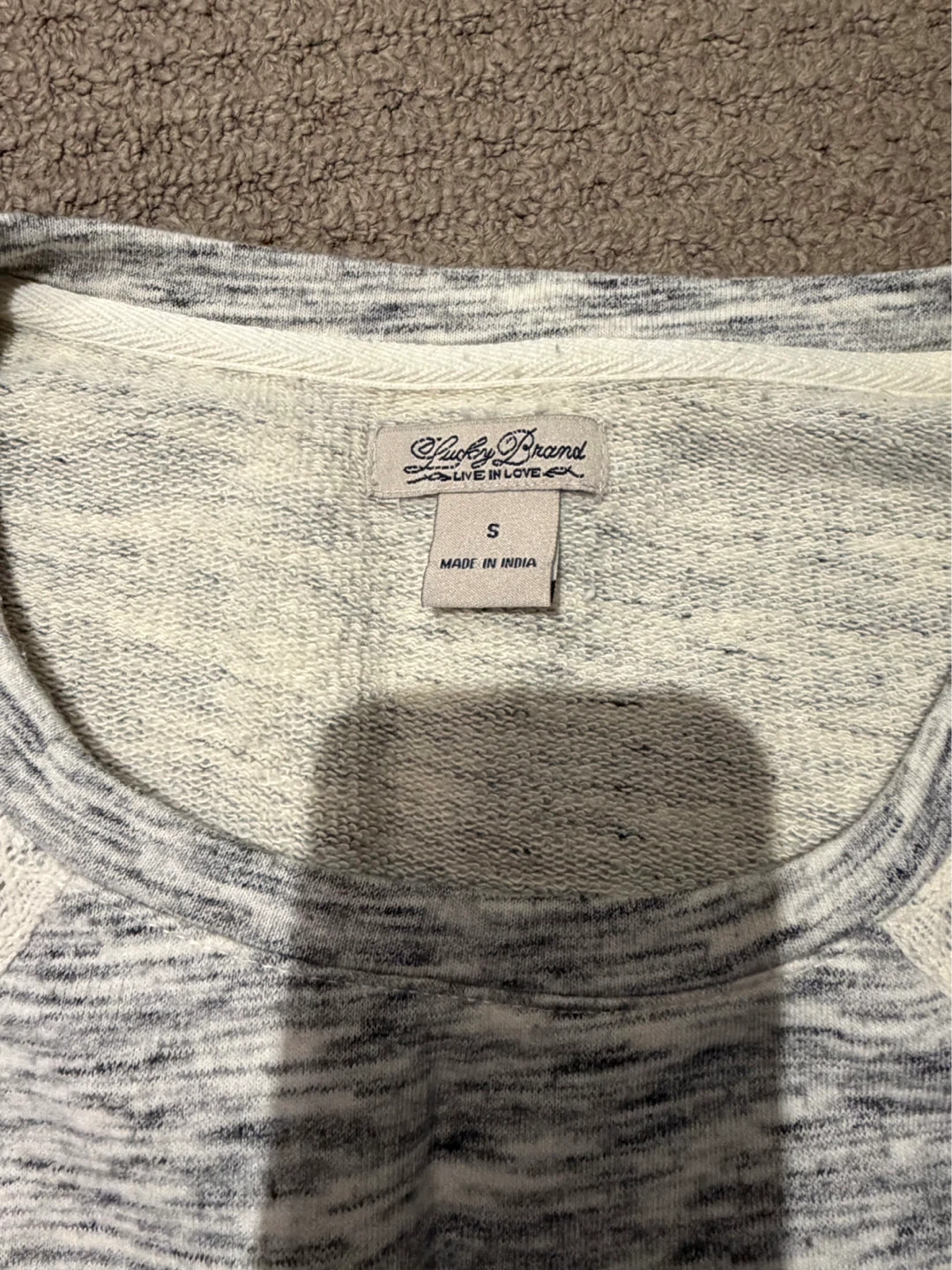 Lucky Brand Women's Grey & White Sweater - Size S - photo 2