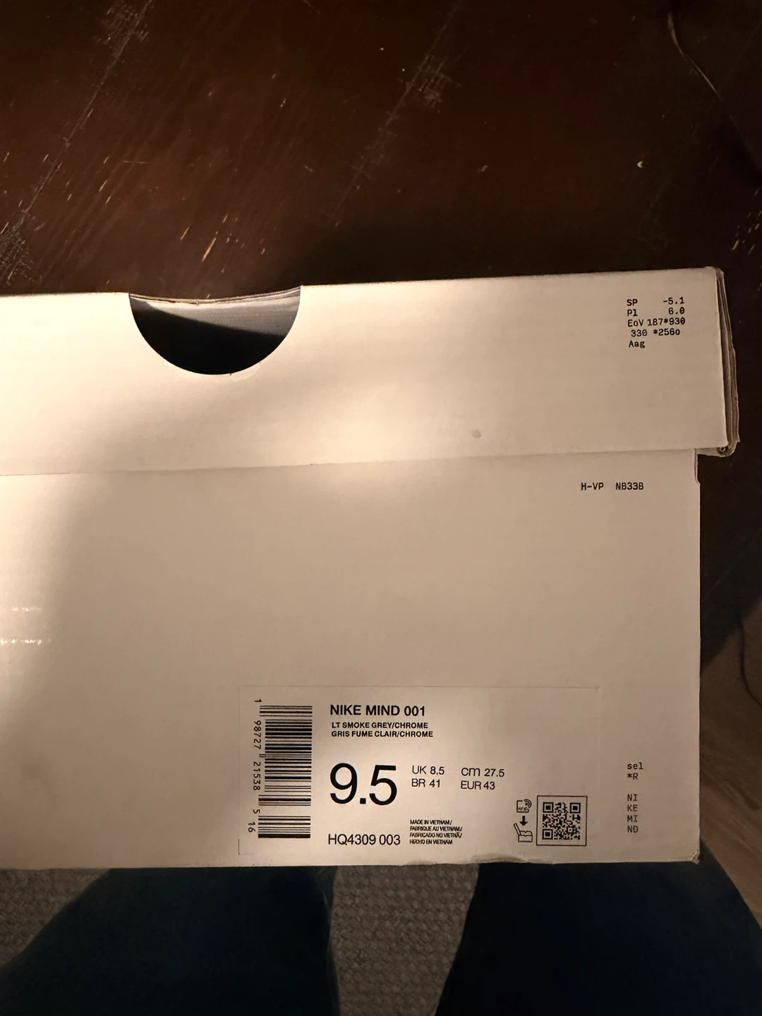Nike Mind 001 LT Smoke Grey/Chrome Slides Size 9.5 - photo 4