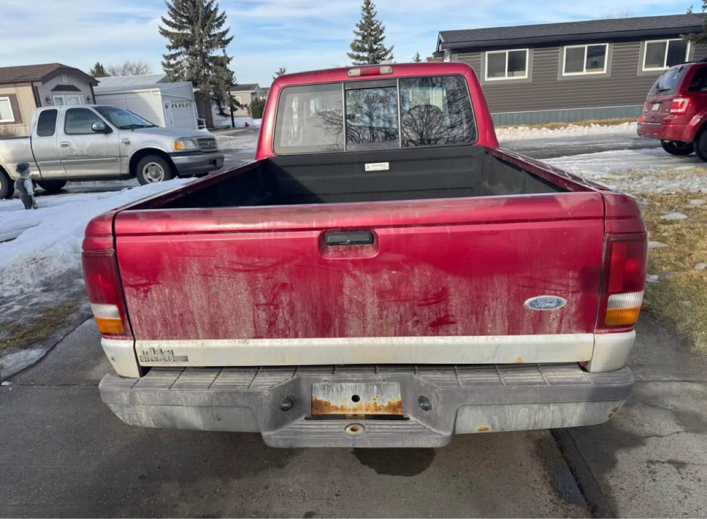Red Ford Ranger Pickup Truck