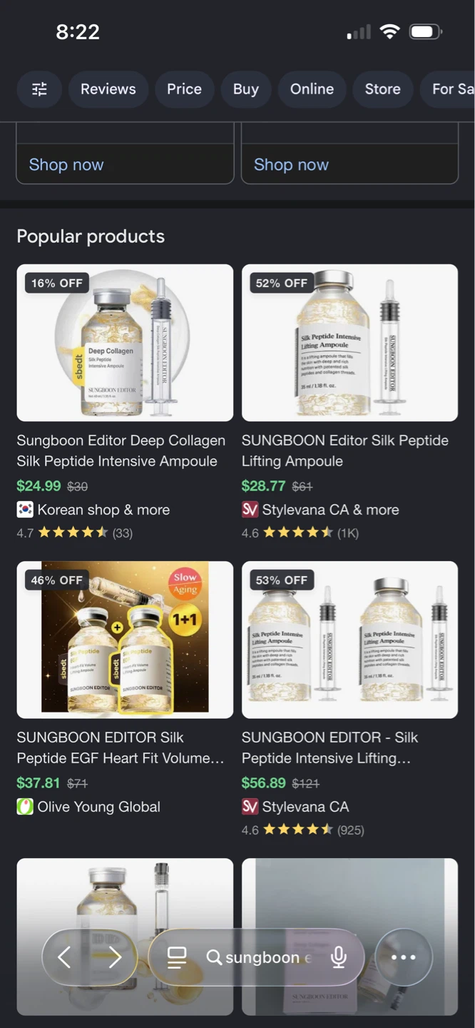 SUNGBOON EDITOR Deep Collagen Silk Peptide Ampoule 40ml - photo 2