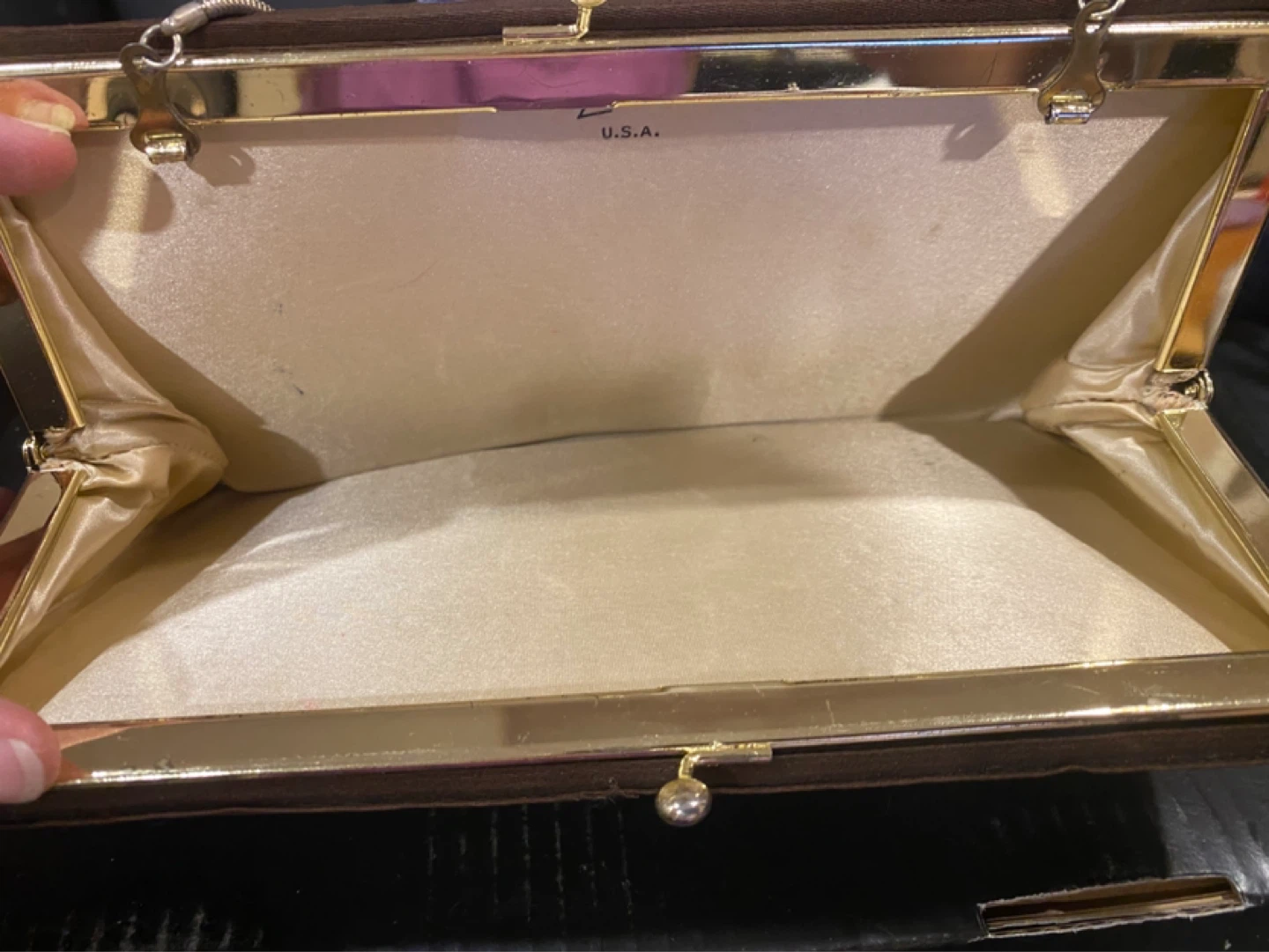Brown Clutch Purse with Chain - photo 2