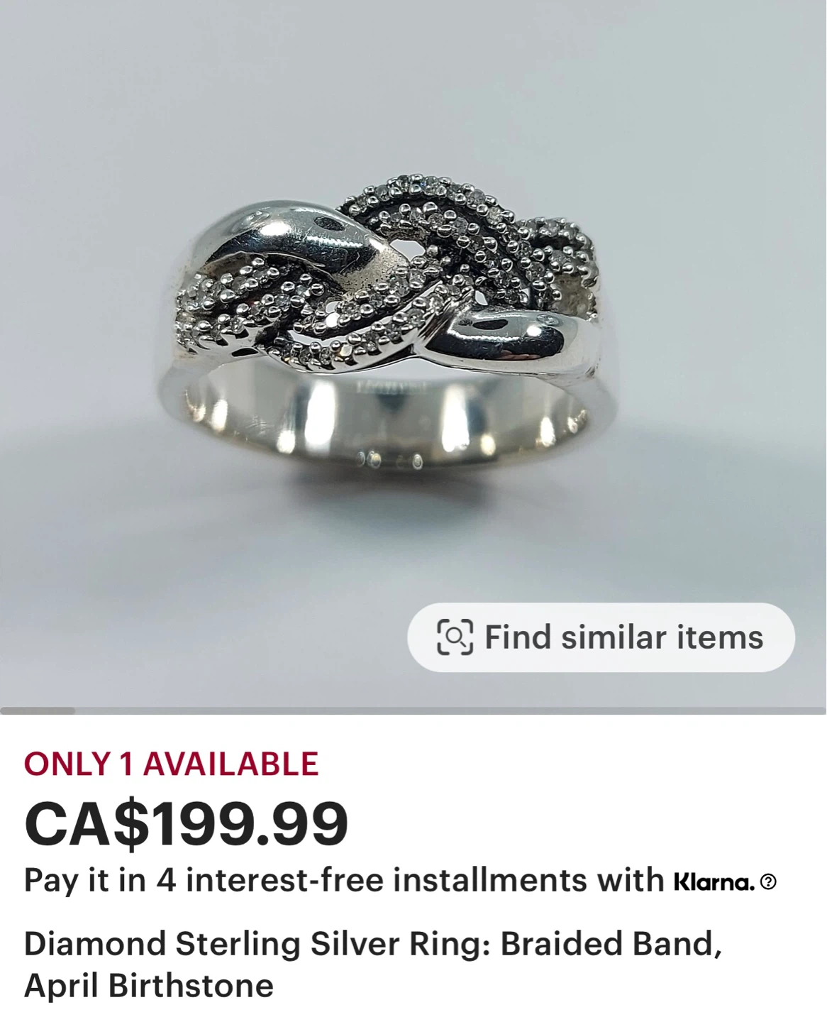 925 Diamond Sterling Silver Ring with diamonds - photo 3