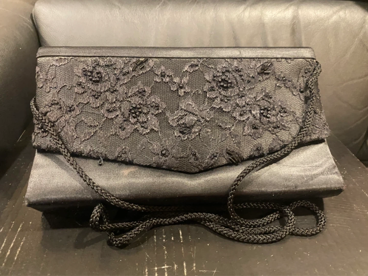 Black Lace Evening Clutch Purse - photo 3