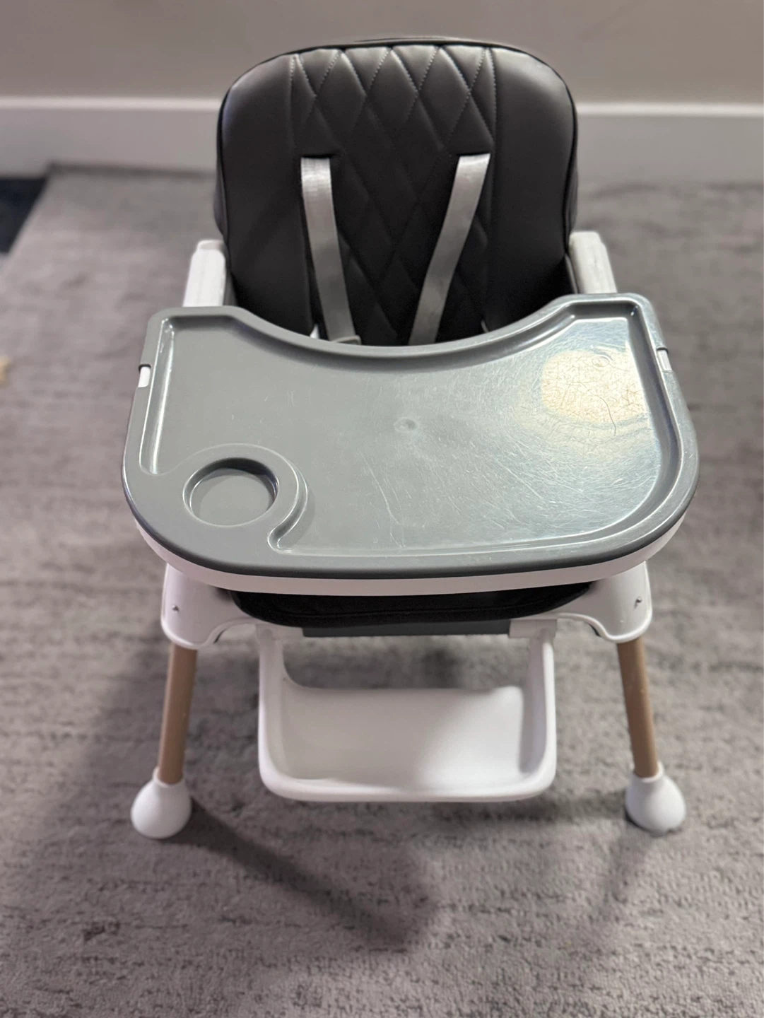 Grey High Chair with Removable Tray - photo 3