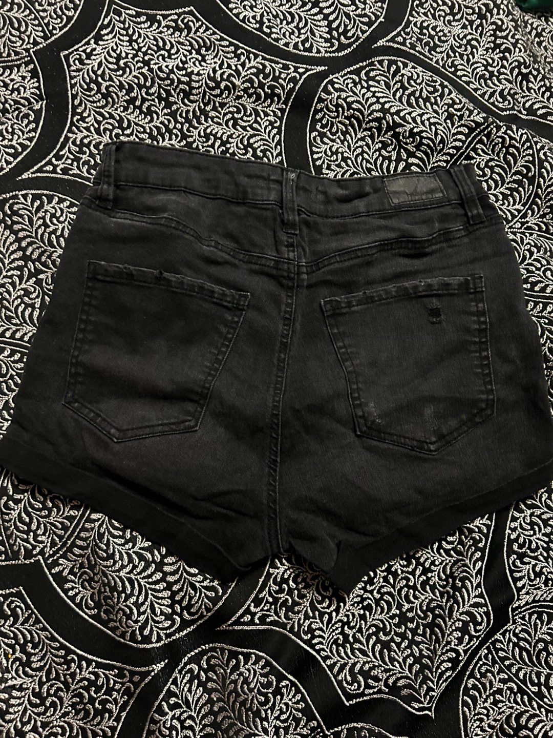 Bluenotes Black Denim Ripped Shorts - photo 3