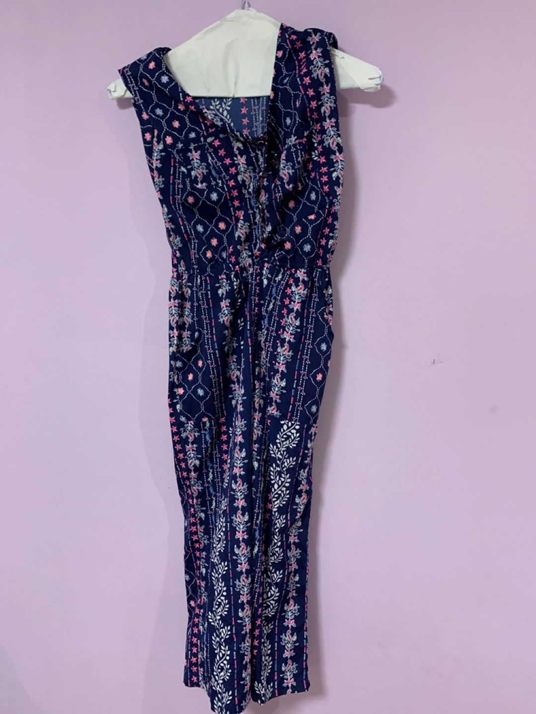 Japna Kids Girls Blue Floral Jumpsuit Size 10