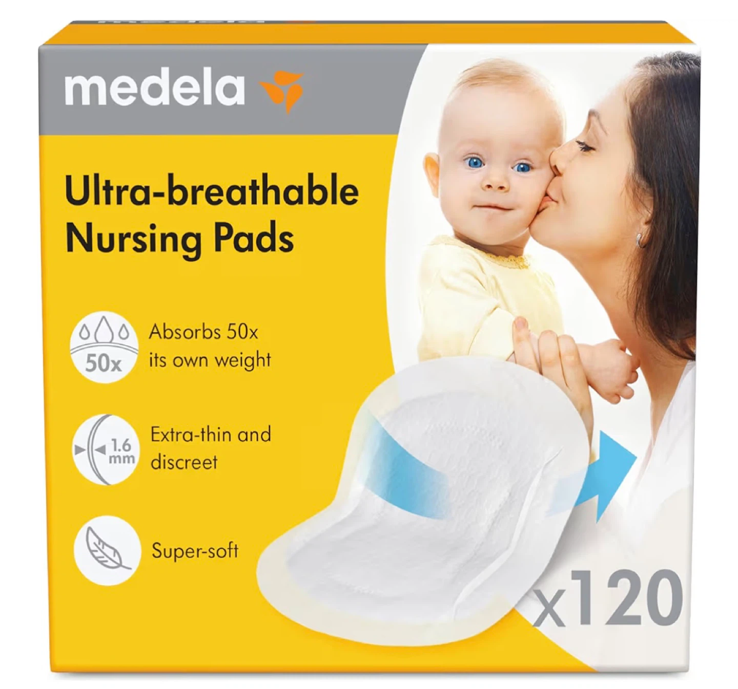 Medela Ultra-breathable Nursing Pads - 120 Count