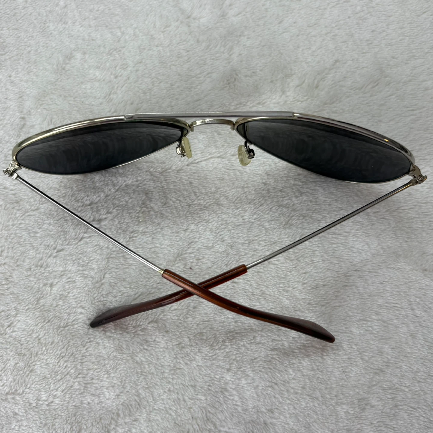 Unisex Aviator Sunglasses Silver Frame Reflective Lenses - photo 5