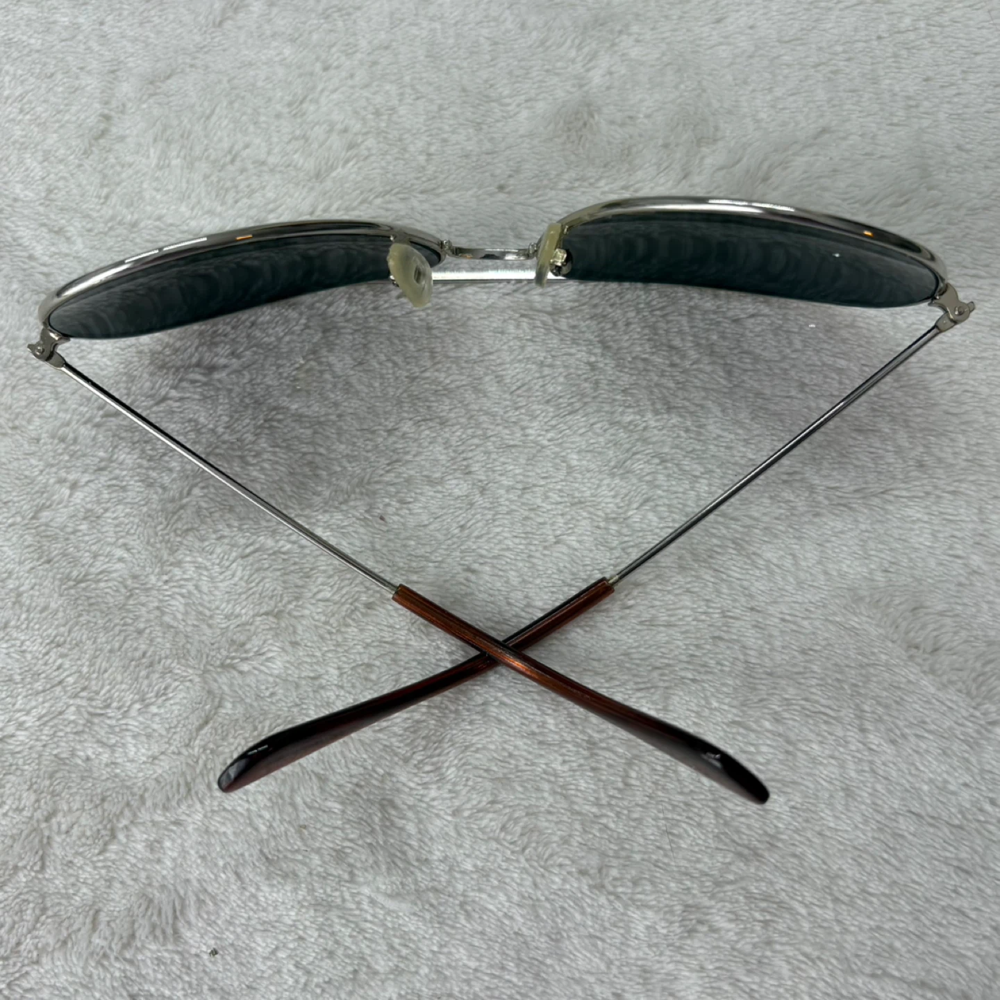 Unisex Aviator Sunglasses Silver Frame Reflective Lenses - photo 4