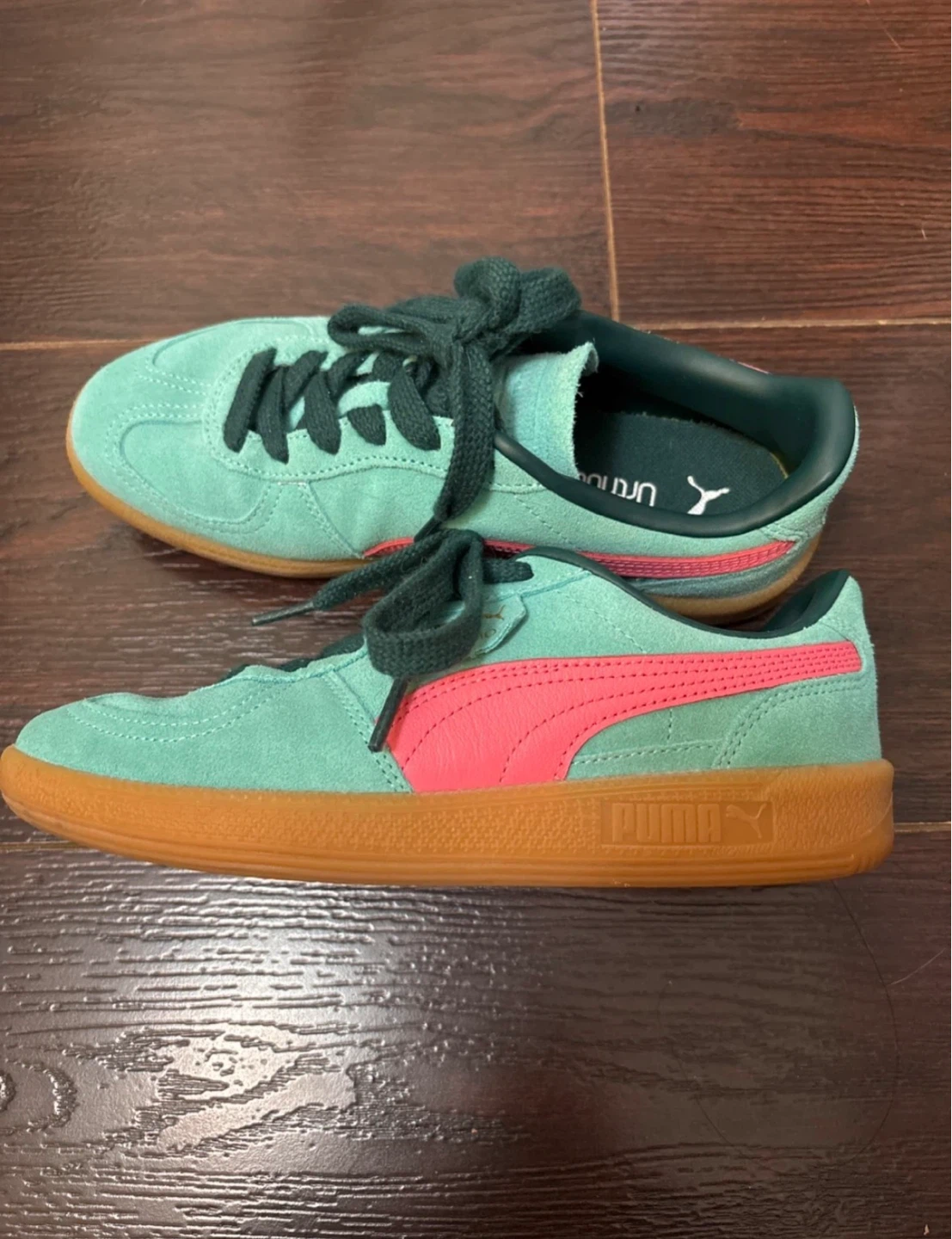 Puma Suede Sneakers - Teal & Pink - US W 7.0 - photo 2