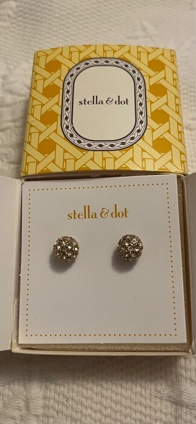 Stella & Dot Pave Ball Stud Earrings