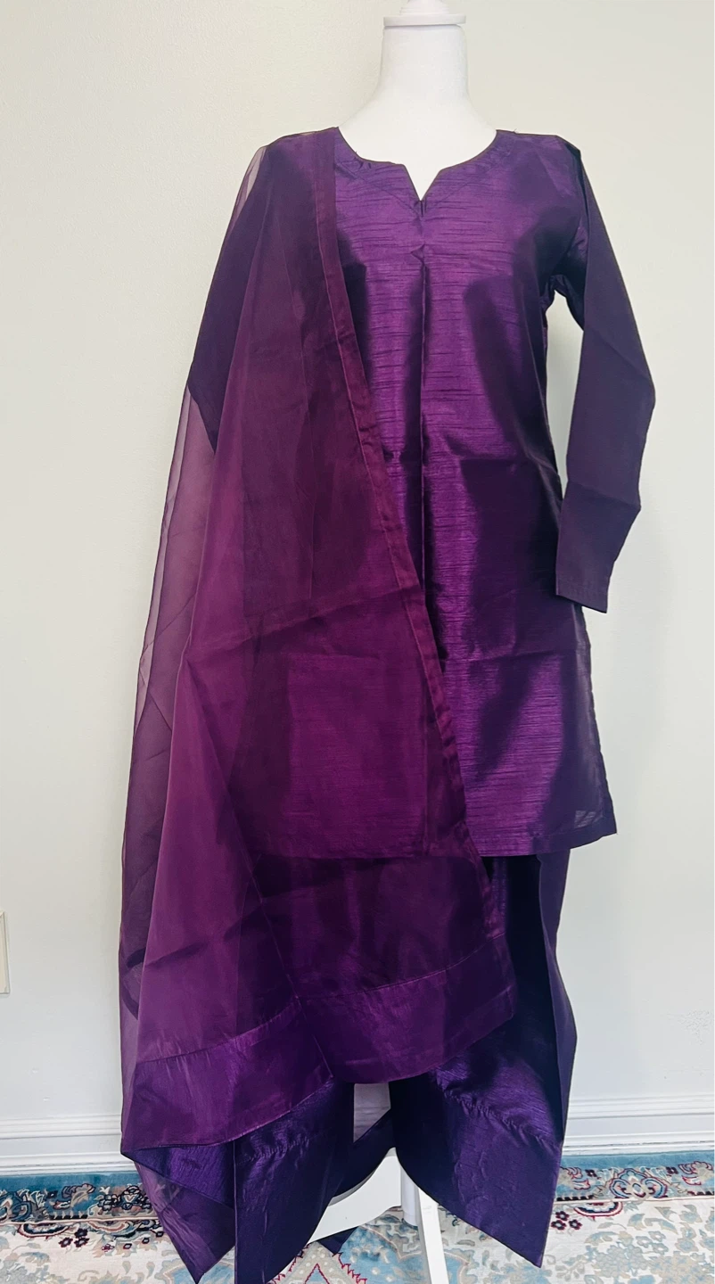 Purple Farshi Shalwar with Dupatta