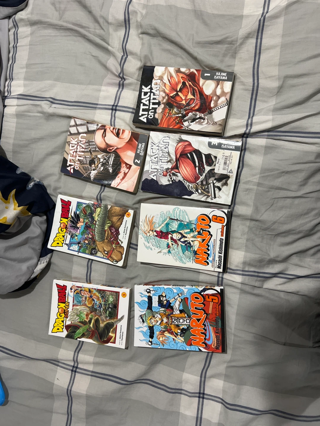 Attack on Titan, Naruto, and Dragon Ball Manga Lot