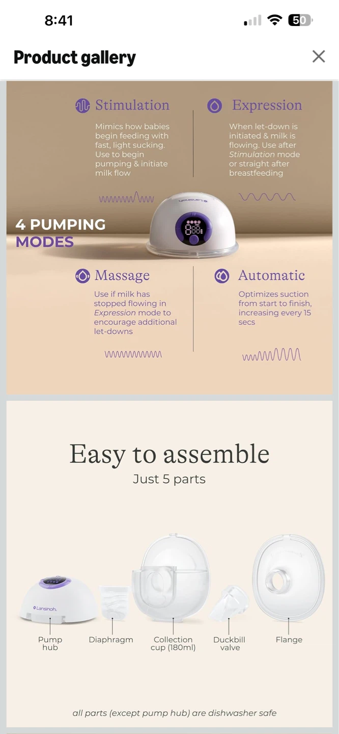 Lansinoh Discreet Duo Wearable Breast Pump - photo 3