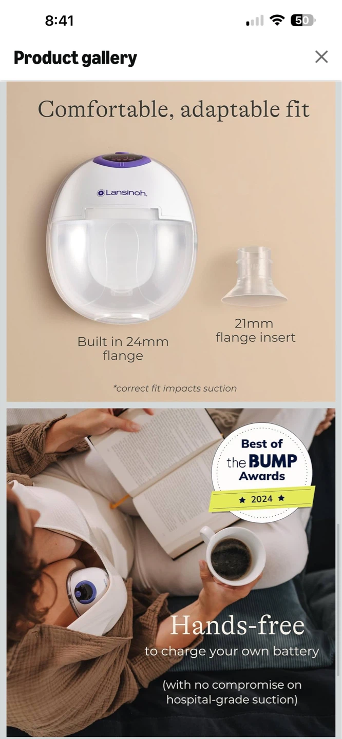 Lansinoh Discreet Duo Wearable Breast Pump - photo 4