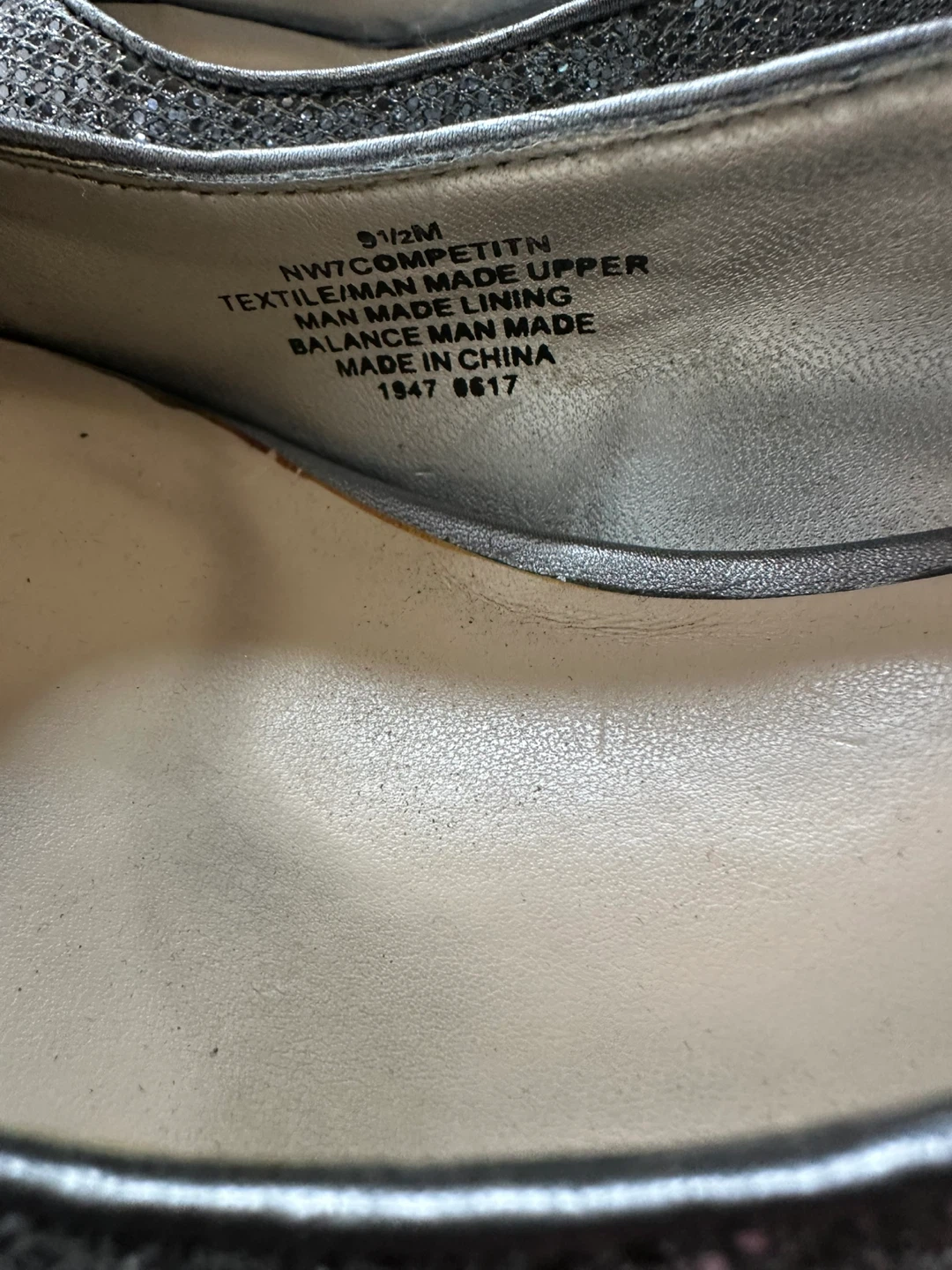 Nine West size 9.5 silver peep toe heels - photo 5