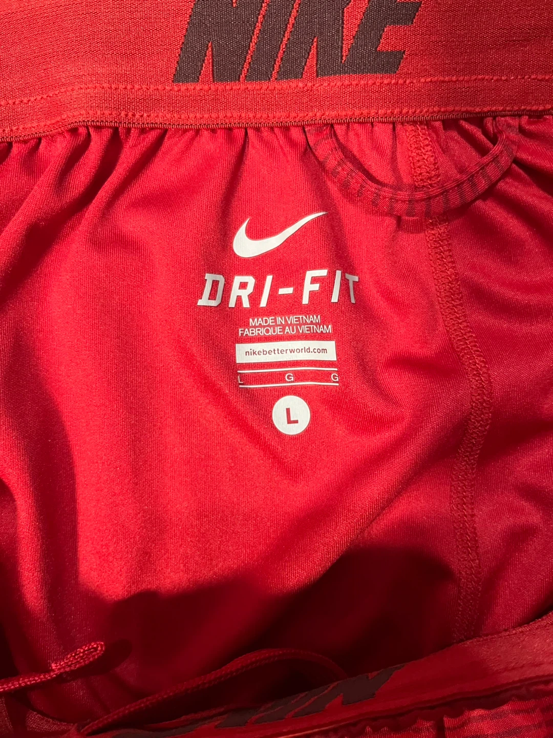 Nike DRI-FIT Men's Red Athletic Shorts - Size L - photo 3