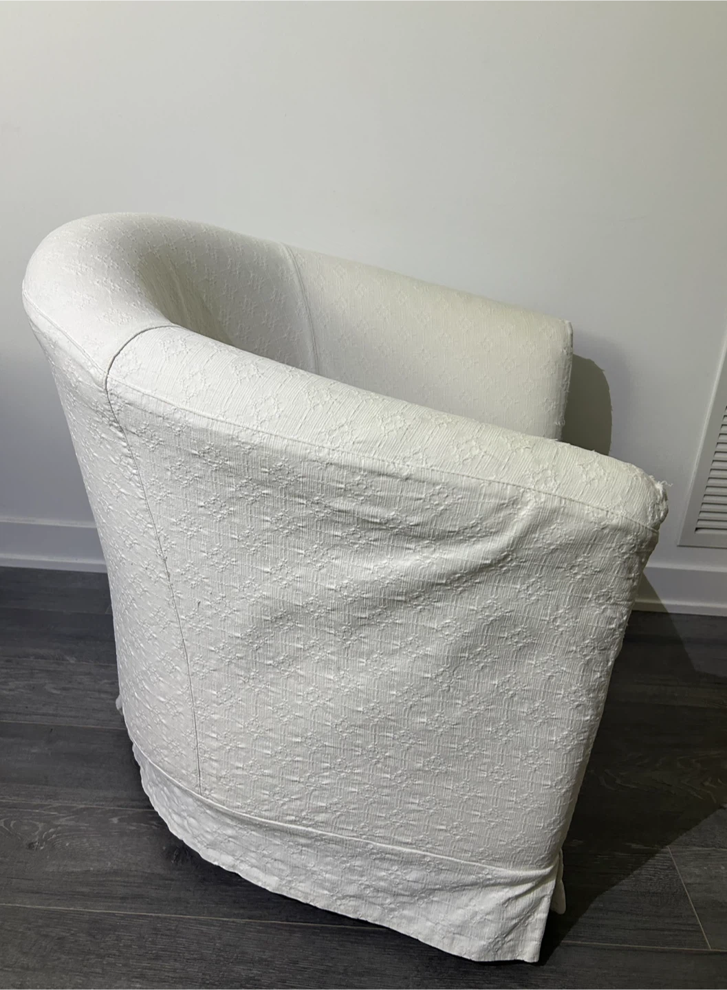White Barrel Accent Chair - photo 3