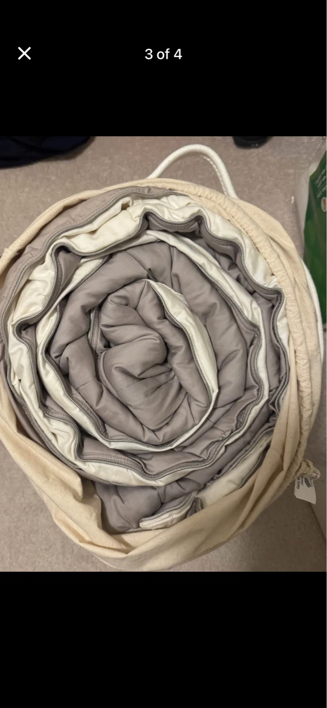 Vesta Silk-filled Duvet Queen - Space Grey - photo 3