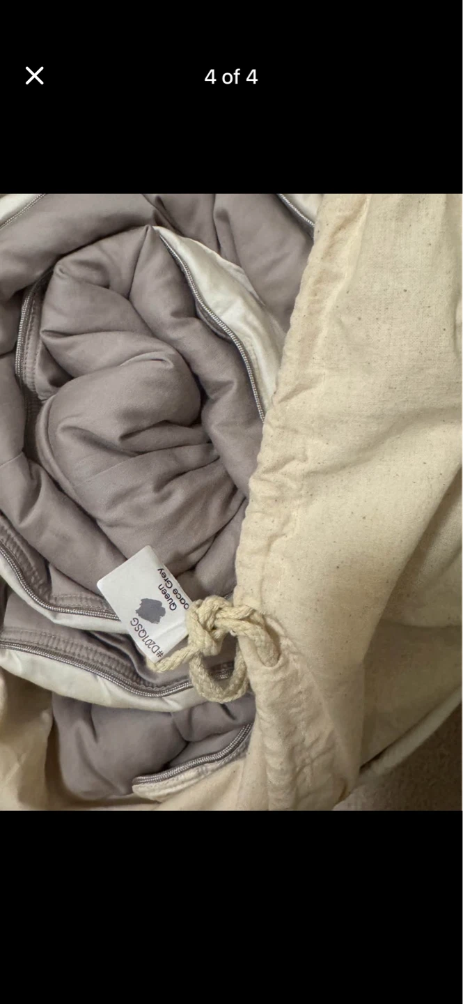 Vesta Silk-filled Duvet Queen - Space Grey - photo 4