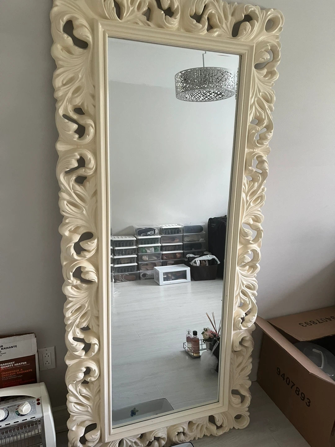 Urban barn mirror in cream colour $125
