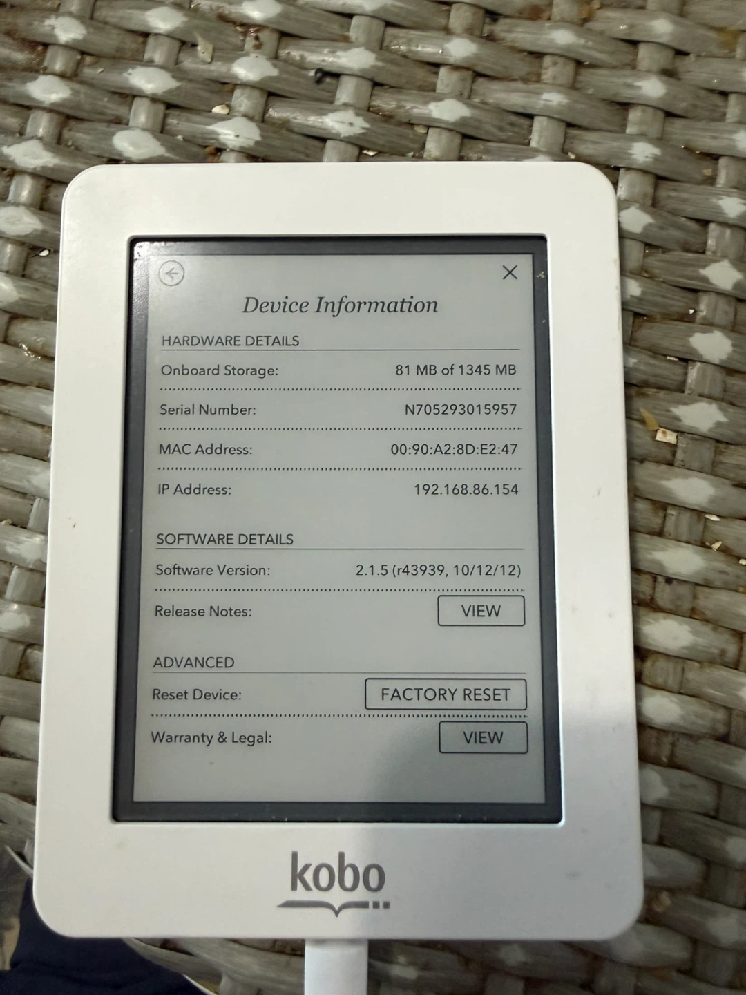 Kobo eReader mini - photo 2