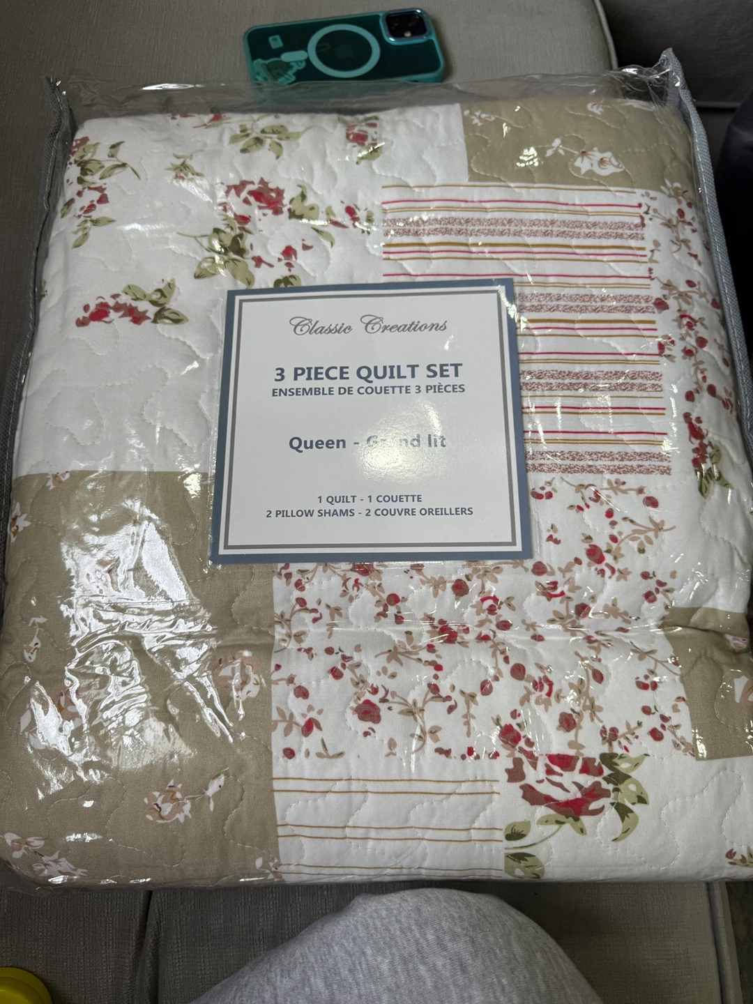 Classic Creations 3 Piece Quilt Set - Queen