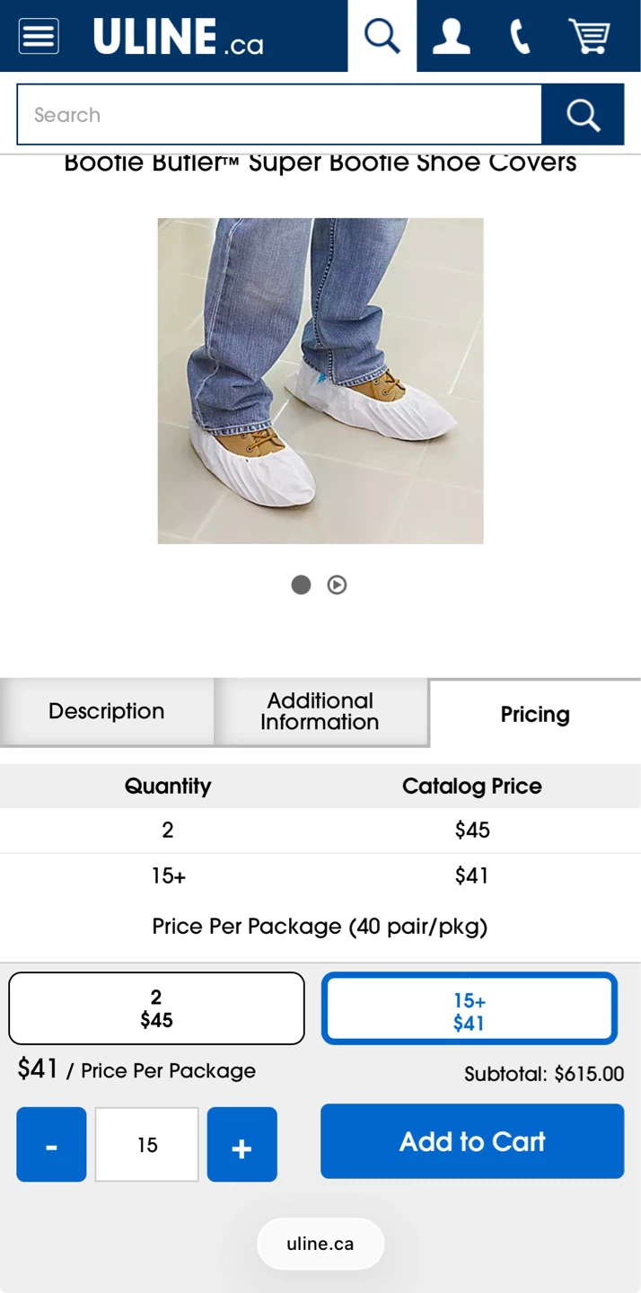 50 % Sale - Uline Bootie Butler Super Bootie Shoe Covers - photo 2