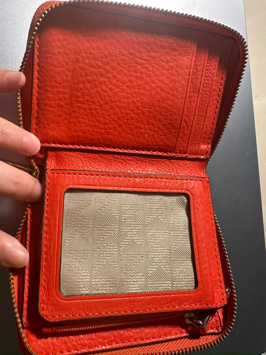 Michael Kors Orange Leather Zip Around Wallet - photo 3