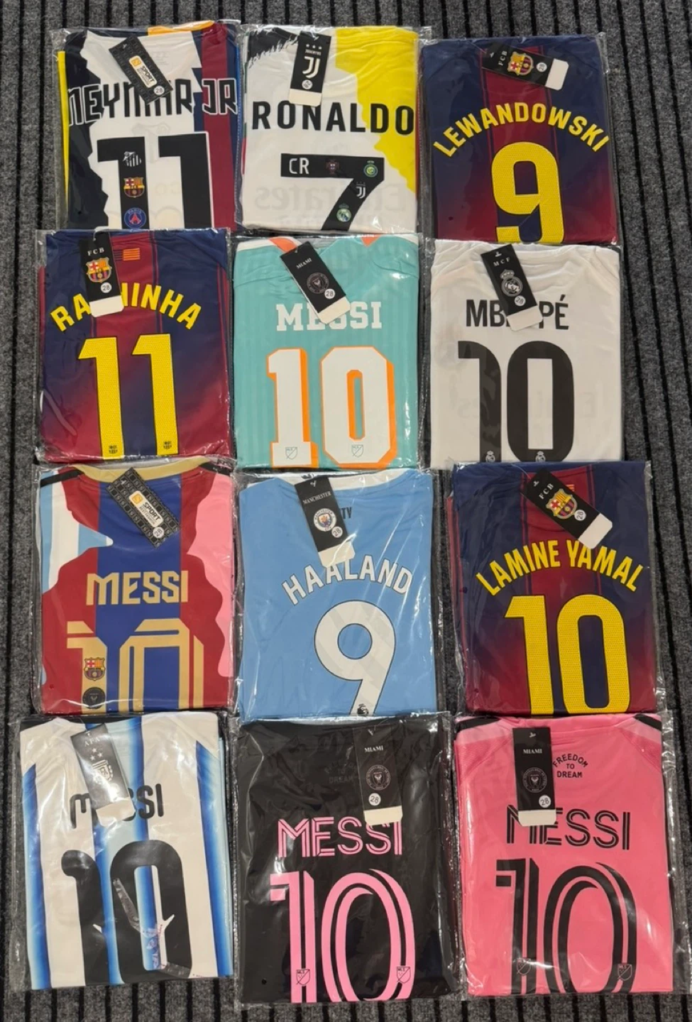 Soccer Jerseys - Messi, Neymar, Ronaldo, Mbappe, Haaland & more