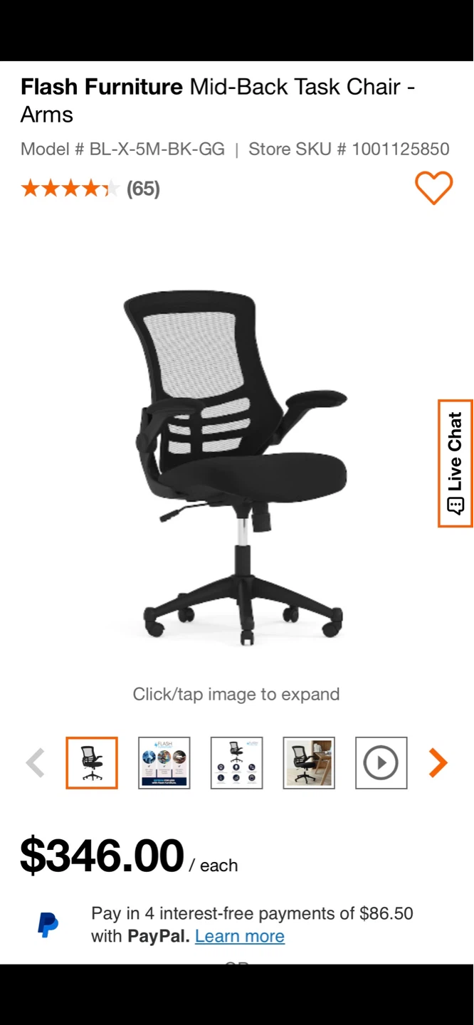 “Like New” High-End Lombard Support Office Chair