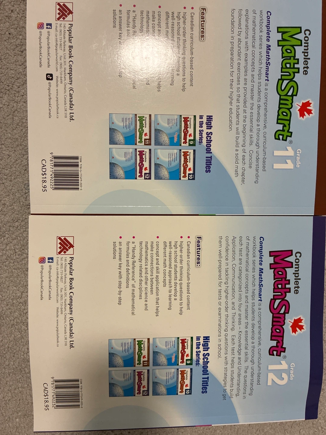 Complete MathSmart Grade 11 & 12 Workbook Set - photo 2