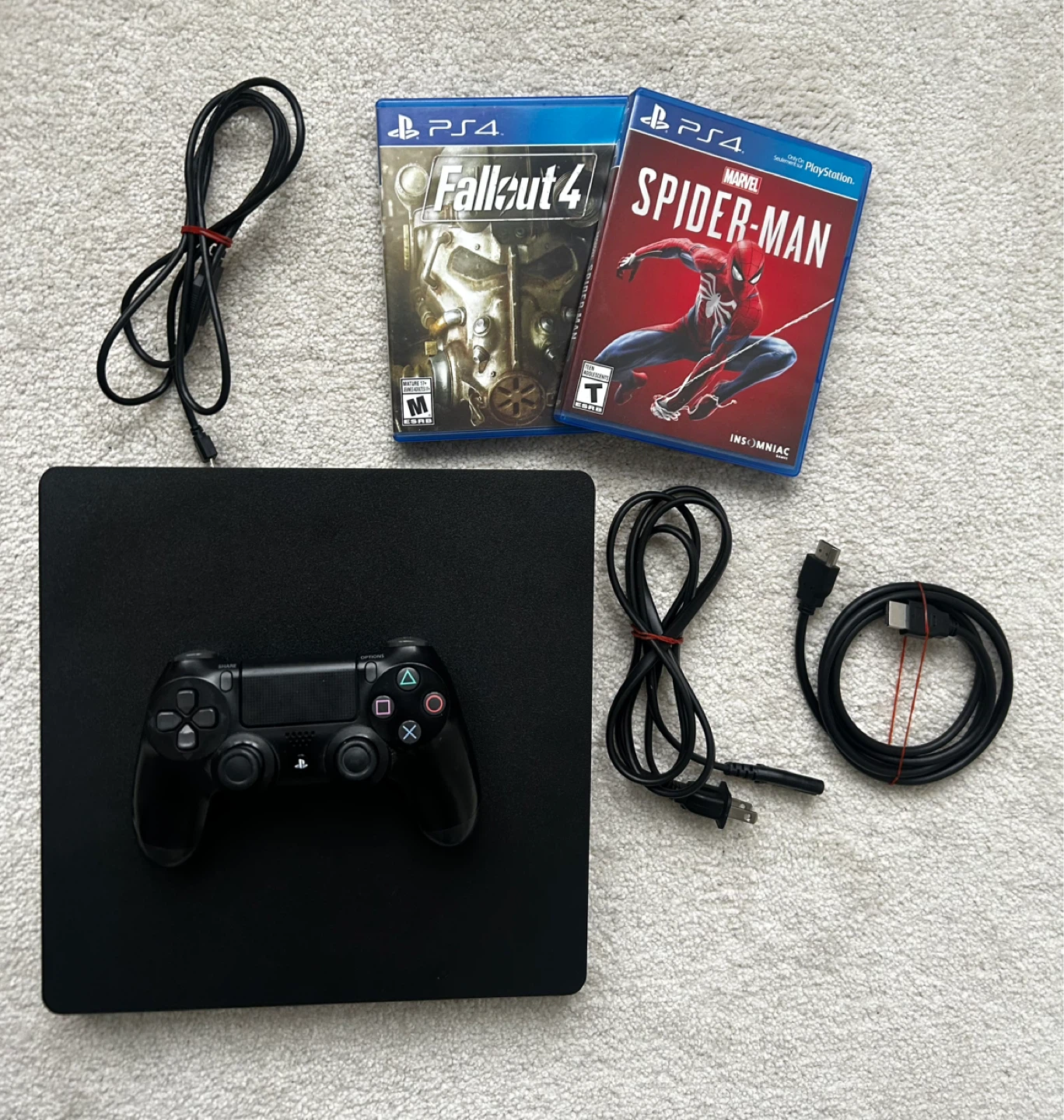 Ps4 Slim + Controller + 2 Games + All cords